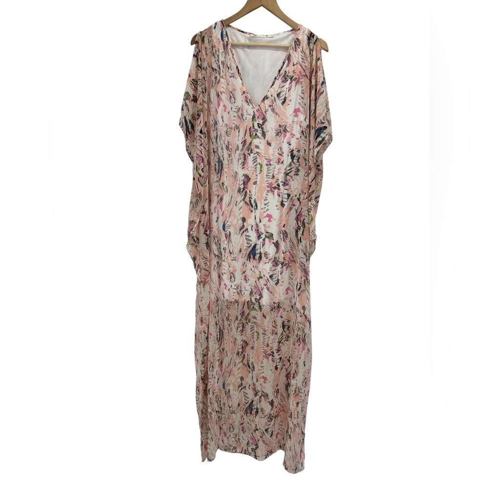 BuddyLove Cinderella Abstract Print Flowy Caftan Maxi Dress - Large